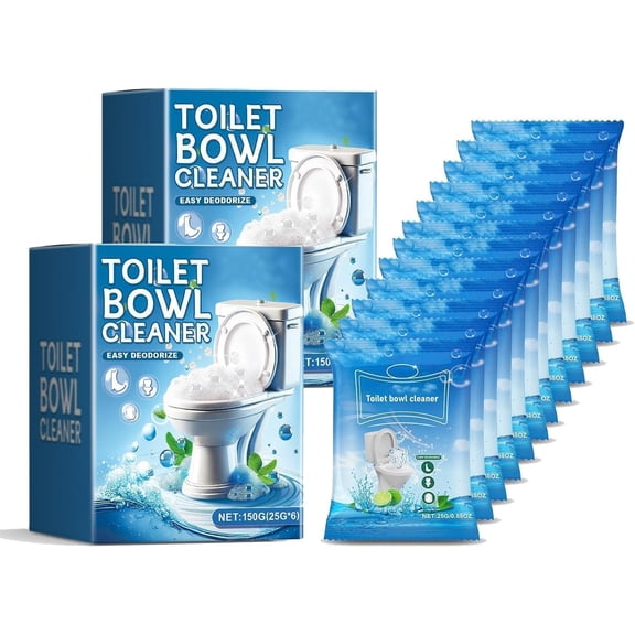Splash Toilet Cleaner, New Foaming Bowl Toilet Cleaner, Bowl Powder Bathroom Sink and Drain Powder (2 Box 12 Bags)