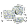 thumbnail image 3 of ZZkhGO Large Capacity Partitioned Storage Bag, Polyester Quilted Travel Organizer, Vintage Floral Makeup Pouch Set with 3 Sizes for Business Trips, 3 of 7