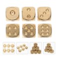 thumbnail image 3 of 6pcs Brass Craft Dices Simple Game Dice Props Solid Brass Craft Small Dices, 3 of 8