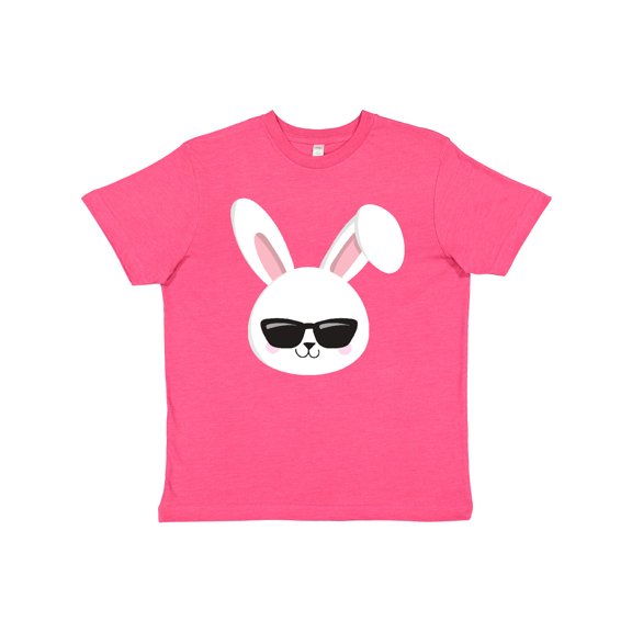 Inktastic Cute Bunny, White Bunny, Bunny Wearing Sunglasses Youth T-Shirt