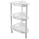 thumbnail image 2 of 3 capas de plástico pequeños estantes de almacenamiento Canasta de plástico Estante de la esquina Organizador de escritorio Rack Estantes de baño para la cocina del hogar (Blanco), 2 of 5