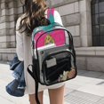 thumbnail image 6 of Iauyy Clear Backpack Heavy Duty PVC Transparent Backpack for College Workplace, Blonde Woman, 6 of 8