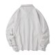 thumbnail image 2 of Camisas Hawaianas Para Hombre Hombres Otoño e Invierno CCorduroy Single Breasted Casual Solapa Playa Manga larga Vacaciones al libre Camisa de vacaciones (White, 4XL), 2 of 5