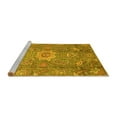 thumbnail image 2 of Ahgly Company Machine Washable Indoor Rectangle Oriental Yellow Traditional Area Rugs, 6' x 9', 2 of 4
