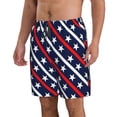 thumbnail image 2 of Bixox Men's Patriotic Star Pattern printing Casual Classic Fit Short Summer Beach Shorts, 2 of 6