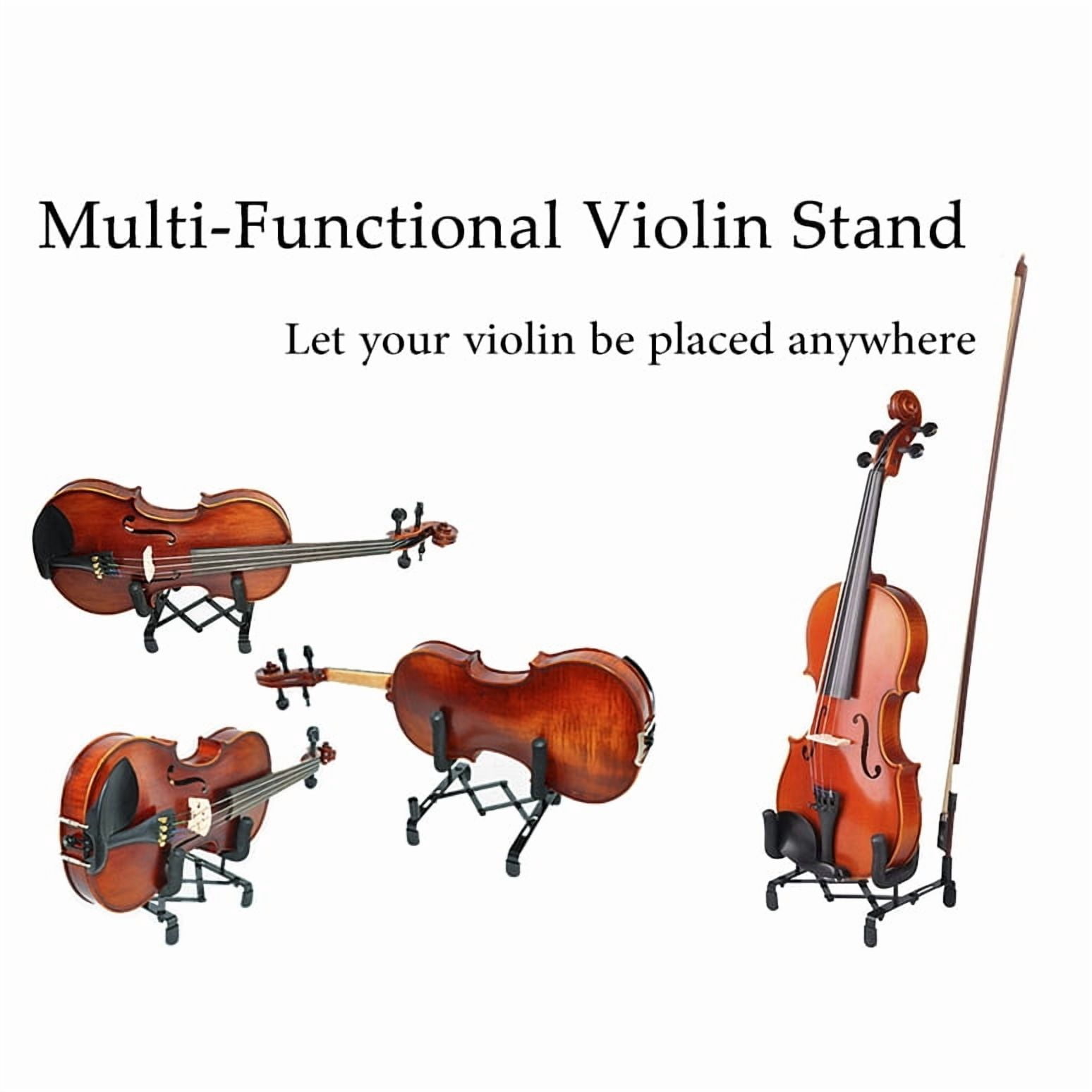 ADM Acoustic Violin for Beginner 4/4 Full Size Violin Set Solid Wood Ebony for Adult Teen Student Starter Kit with Hard Cae, Free Lessons, Brown