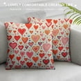 thumbnail image 3 of COMIO  Red Pink Love Heart Pillow Covers  Watercolor Romantic Arrow Throw Pillow Covers Valentine's Day Wedding Mother's Day Anniversary Cushion Cover Decoration for Couch Sofa, 3 of 5