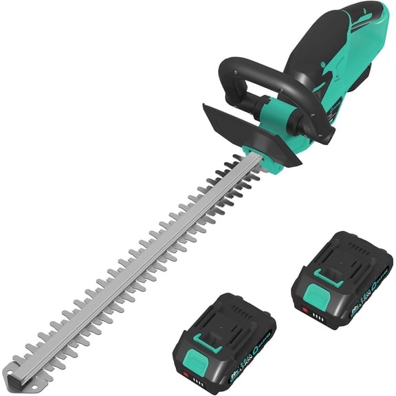 22.4'' Hedge Trimmer Cordless, 2 * 2.0Ah Batteries and Charger, Handheld Electric Trimmers/Grass Shrub Pruning Cutter, Lightweight & Compact Hedge Shear for Garden, Lawn