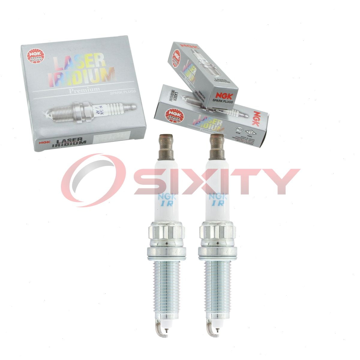 2 pc NGK 91874 Laser Iridium Spark Plugs for Ignition Wire