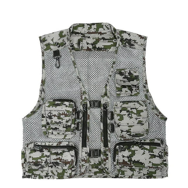 Men Mesh Photography Vest Multi-pocket Portable Breathable Safety Waistcoat