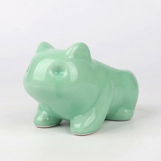 3 uds DIY lindo dibujos animados maceta de cerámica arte maceta de cerámica decoración Animal verde modelado arte florero de rana