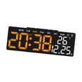 thumbnail image 4 of Reloj despertador digital práctico y multifuncional para escritorio, sala de estar y interior. Concha negra, 4 of 9