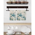 thumbnail image 3 of Teal Starfish Coastal Kitchen Dish Towels for Drying Dishes Set of 3, Vintage Summer Beach Nautical Waffle Weave Microfiber Hand Tea Bathroom Towels Quick Dry & Absorbent Towel 15.7x23.6, 3 of 7