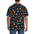 thumbnail image 3 of Sikiie Space D Men's Cuban Shirt, Hawaiian Shirts, Business Casual Button Down Shirts, Short Sleeve Shirt-Small, 3 of 5