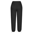 thumbnail image 5 of oqasdz Women Casual Joggers with Drawstring Waist Pocket Wide Leg Soft Comfort Solid Color Pants Work School Stretch Outdoor Activities, 5 of 5