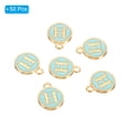 thumbnail image 3 of Uxcell Letter Pendants Drops, 50 Pack Character H Alphabet Pendant Double Sided for Jewelry Making DIY, Blue, 3 of 6
