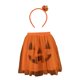 thumbnail image 5 of Diadema de Halloween con falda tutú, accesorio para fiestas y actuaciones en el escenario. Naranja, 5 of 9
