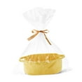 thumbnail image 3 of Cesta de regalo de canasta tejida de pequeña cesta de algodón Decoración del hogar Vacío con bolsa de regalo Amarillo, 3 of 8
