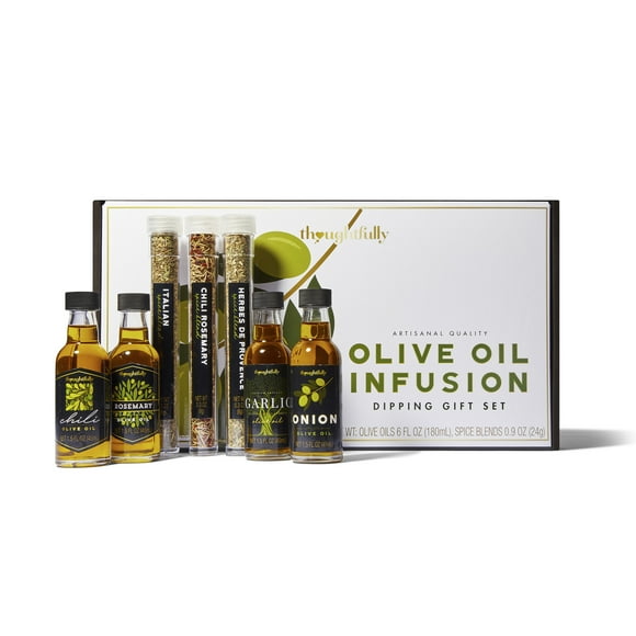 Thoughtfully Gifts, Olive Oil Spice Infusion Gift Set of 7