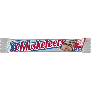 3.28 oz 3 Musketeers Milk Chocolate Candy Bar, Sharing Size