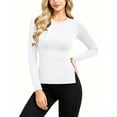 thumbnail image 6 of fatyb Women's Long Sleeve Thermal Shirts Fleece Lined Base Layer Tops Fall Winter Thick Warm Undershirts, 6 of 7