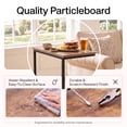 thumbnail image 3 of C Shaped End Sofa Table, Vintage Side Couch Table for Living Room, Bedroom, 27"(H) x 19.7"(W) x 12.6"(D), Brown, 3 of 9