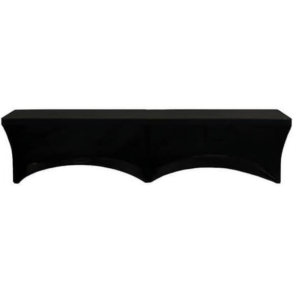 YOUR CHAIR COVERS - Stretch Spandex 6 ft. Lifetime Bench Cover - Black Removable and Washable Stretch Fit Lifetime Bench Covers