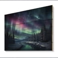 thumbnail image 2 of Designart "Aurora Borealis Magic III" Aurora Borealis Print on Natural Pine Wood, 2 of 5