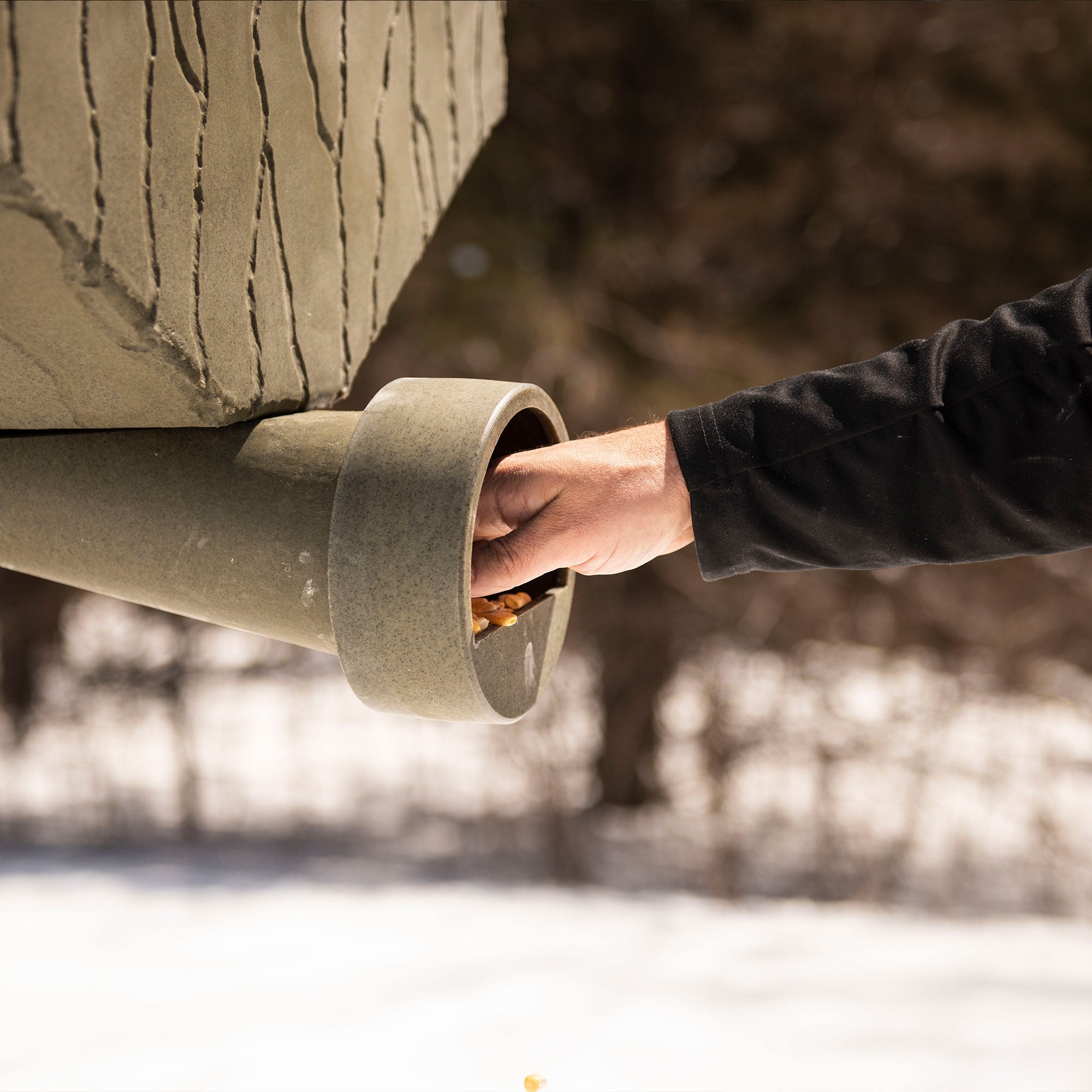 Buy Banks Outdoors Gravity Fed Feed Bank Deer & Game Hunting Feeder 150 Lb Capacity Online at