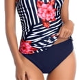 thumbnail image 3 of Traje de baño para Mujer Correas de Cuello Regulables Talle Alto Estilo Casual Trajes de baño Divididos cómodos y Elegantes para Fiestas en la Playa Tipo 5 XXL, 3 of 5