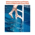 thumbnail image 5 of White swimming pool ladder with 2 handrails, capable of supporting 300 pounds, made of durable PE material, suitable for swimming pools ranging from 48 to 54 inches in depth., 5 of 7