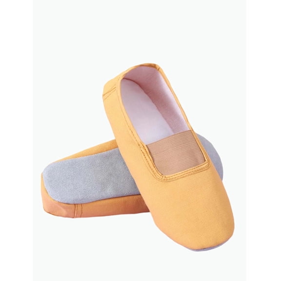 Gyujnb Unisex Kids' Canvas Ballet Gymnastics Dance Shoes Flexible Sole Breathable Lightweight for Toddlers & Kids,10-10.5 Years