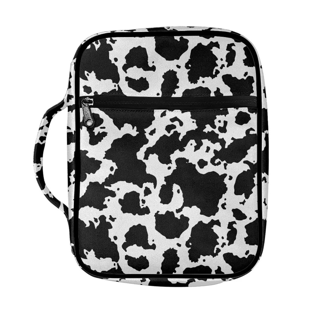 Binienty Cow Print Bible Cover for Women Bible Bags with Handle Boho