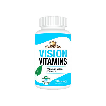 Rise-N-Shine Vision Vitamins Formula with Lutein, Vitamin A, Taurine, Zinc, Turmeric 30 Count
