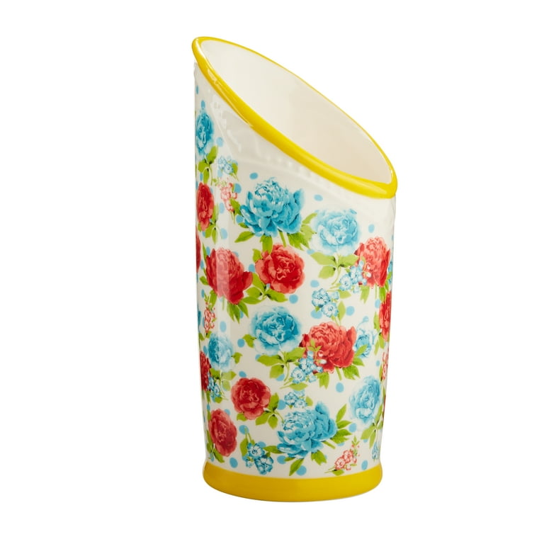 The Pioneer Woman Floral Medley 3-Compartment Ceramic Utensil Holder -  Walmart.com