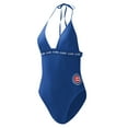 thumbnail image 2 of Women's G-III 4Her by Carl Banks Royal Chicago Cubs Full Count One-Piece Swimsuit, 2 of 3