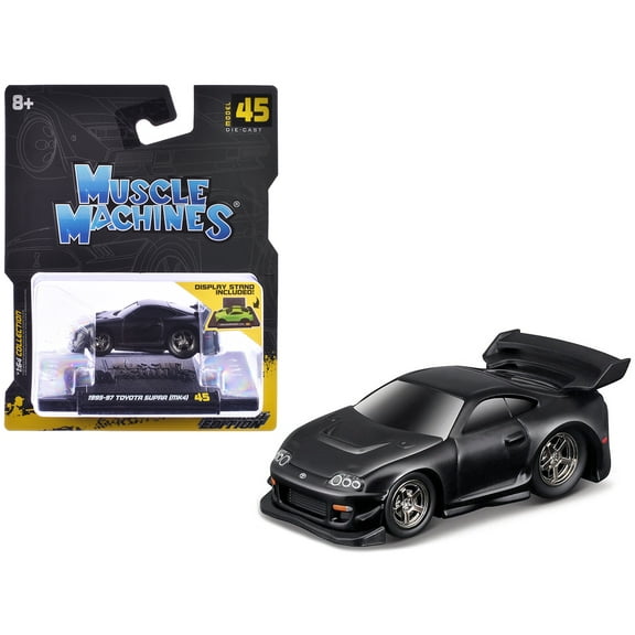 1995-97 Toyota Supra (MK4) Matt Black 1/64 Diecast Model Car by Muscle Machines