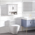 thumbnail image 5 of White 3 Bathroom Cabinet, With Adjustable Shelf And 2 Doors - Maximize Storage In Your Bathroom, Over Toilet Shelf, Keep Neat Tidy Extra Storage,, 5 of 6
