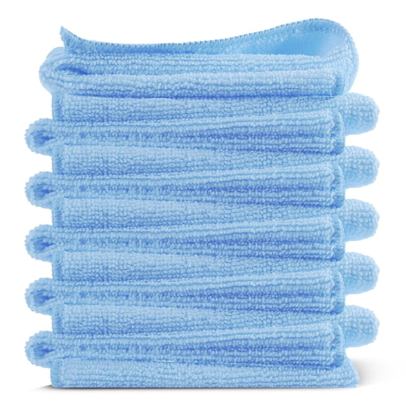 Etienne Alair Super Soft Microfiber Cleaning Cloth, Blue Washcloths (12 x 12 Inches) 12 PCs