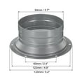 thumbnail image 2 of Unique Bargains Raccord de Conduit de 4 Pouces Bride Métallique Raccord Droit Bride de Tuyau Ronde Conduit de Ventilation, 2 of 5