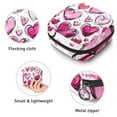 thumbnail image 3 of 1Pc Cute Period Bag Menstrual Cup Pouch, Large Storage Bag Sanitary Purse for Sanitary Napkin Pads, Graffiti with Pink Hearts Pads Organizer for Girls Women, 3 of 6