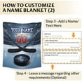 thumbnail image 2 of Custom Ice Hockey Blanket for Boys Girls with Name, 50 x 40 Inches Warm Soft Blanket for Ice Hockey Lovers, Cozy White Warm Flannel Throw Blanket Bed Sofa Room Decor, Camping, Travel, 2 of 6