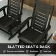 thumbnail image 5 of Topcobe 28" High-Backed Patio Rockers, Spacious Armrests, Sturdy HDPE Chairs for Porch, Perfect for Backyard Relaxation, Set of 2, Black, 5 of 10