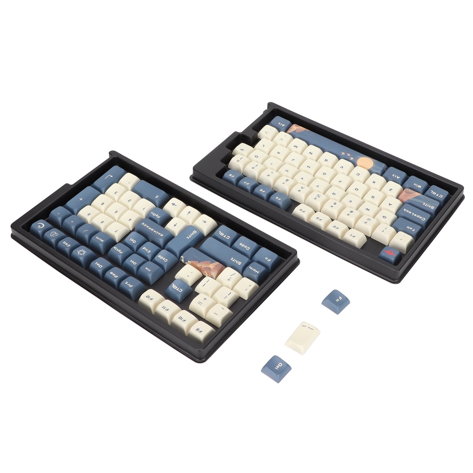 5-Sided Sublimated PBT Keycaps for Mechanical Keyboards - Cherry Height, 114-Key Set compatible with 61/68/84/87/104/108 Keys - Enhanced Gaming Experience