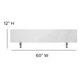 thumbnail image 6 of BizChair Clear Acrylic Desk Partition, 12"H x 60"L (Hardware Included), 6 of 9