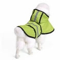 thumbnail image 3 of Dog Reflective Raincoat with Hood Harness Hole, Waterproof Slicker Poncho for Small Medium Dogs and Puppies, M, Fluorescent Green, 3 of 6