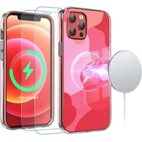 Lexvss Magnetic Case for iPhone 12 Pro with 2 Screen Protectors, 6.1 Inch  Cover Compatible for iphone 12 MagSafe Charging