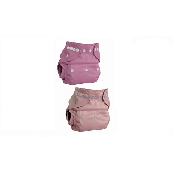 Kashmir Baby Charcoal Bamboo One Size Pocket Cloth Diapers 2 Pack. Snap Closure. “Princess”