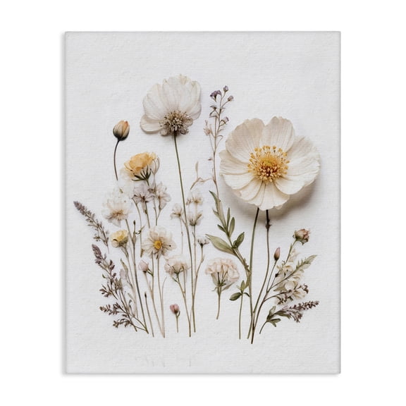 Pressed Bathroom Botanicals Canvas Wall Art, design by Lettered and Lined