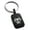 Black, variant on Stainless Steel Zombie Skull Biohazard Engraved Small Rectangle Dog Tag Charm Keychain Keyring